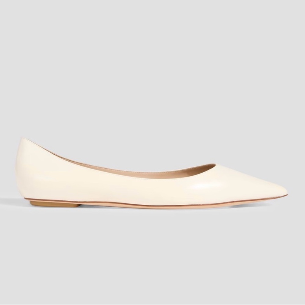 STUART WEITZMAN Emilia leather point-toe flats 9